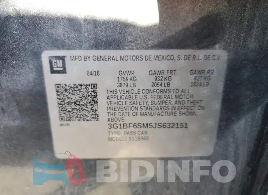 3G1BF6SM5JS632151 Photo# 12