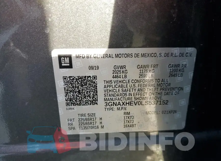 3GNAXHEV0LS537152 Photo# 13