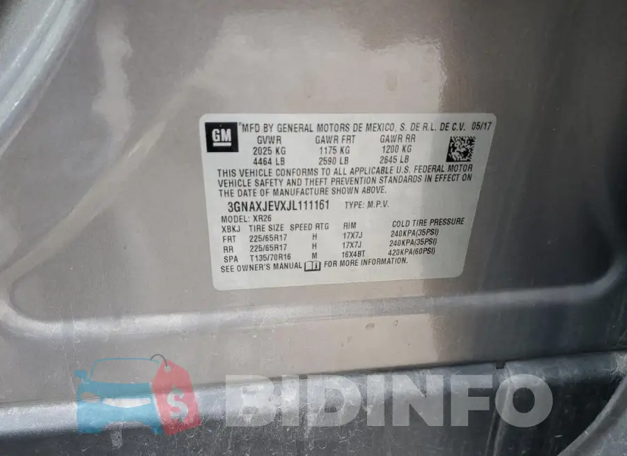 3GNAXJEVXJL111161 Photo# 13