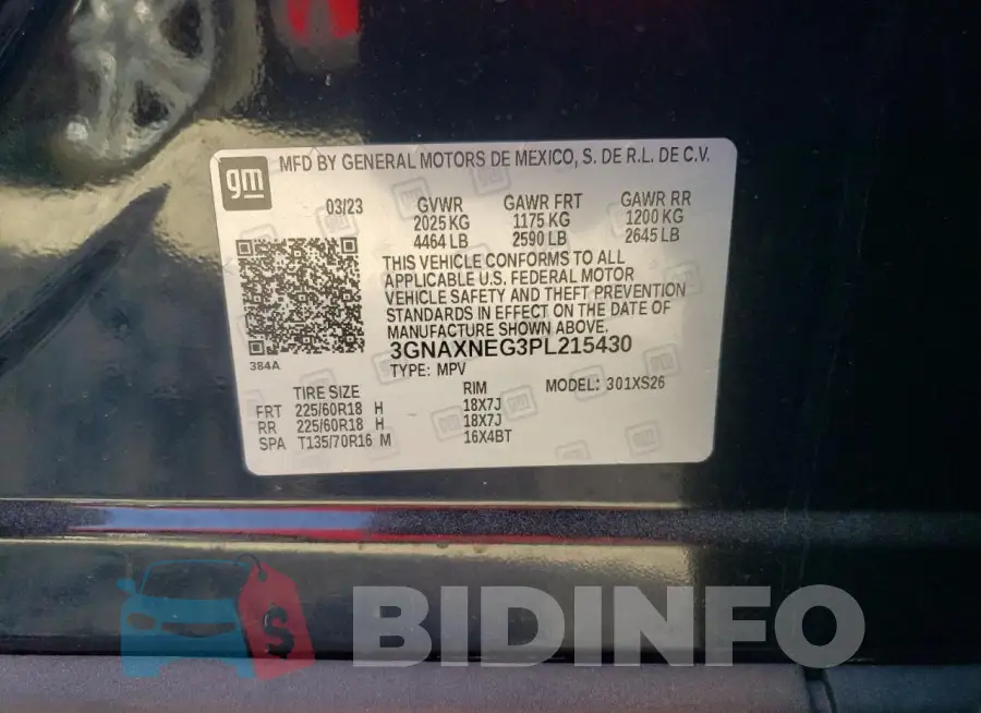 3GNAXNEG3PL215430 Photo# 13