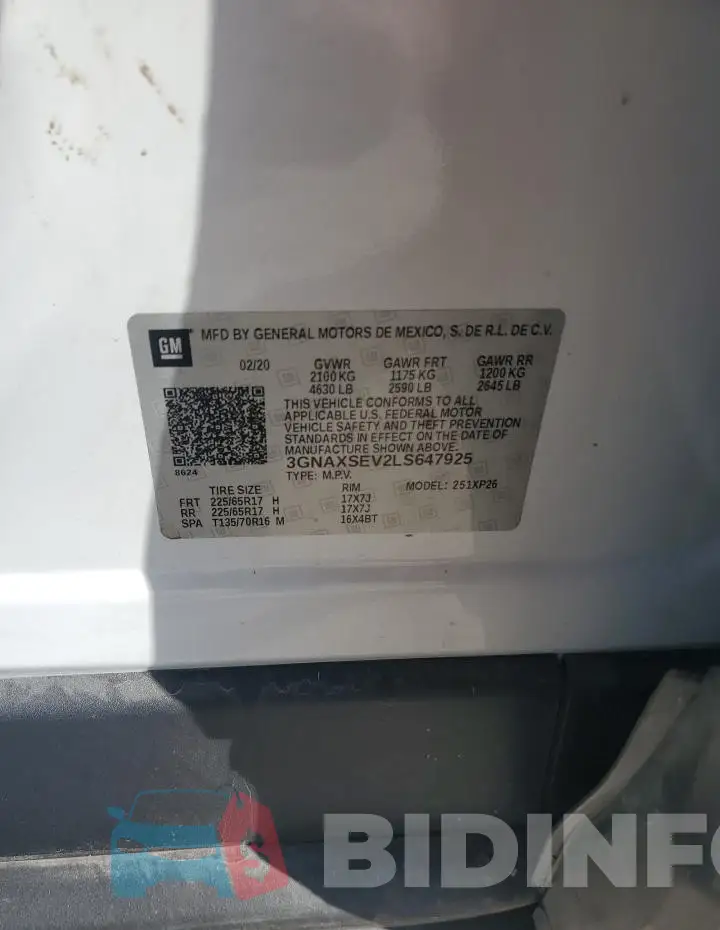 3GNAXSEV2LS647925 Photo# 13