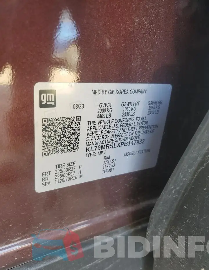 KL79MRSLXPB147932 Photo# 12