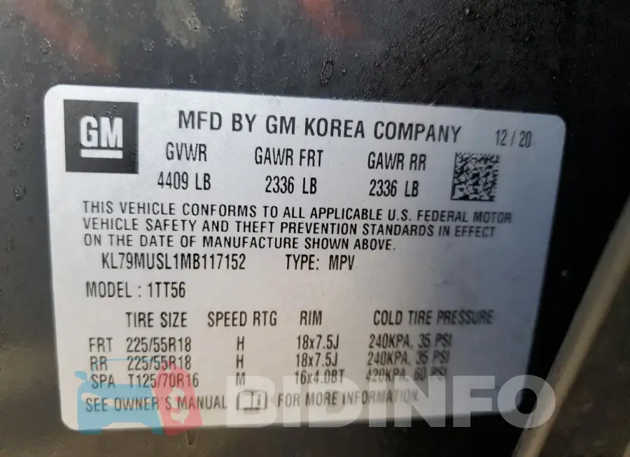 KL79MUSL1MB117152 Photo# 13