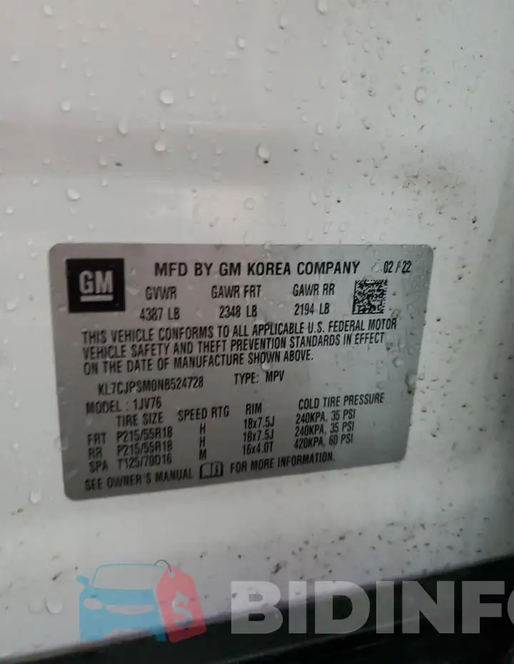 KL7CJPSM0NB524728 Photo# 14