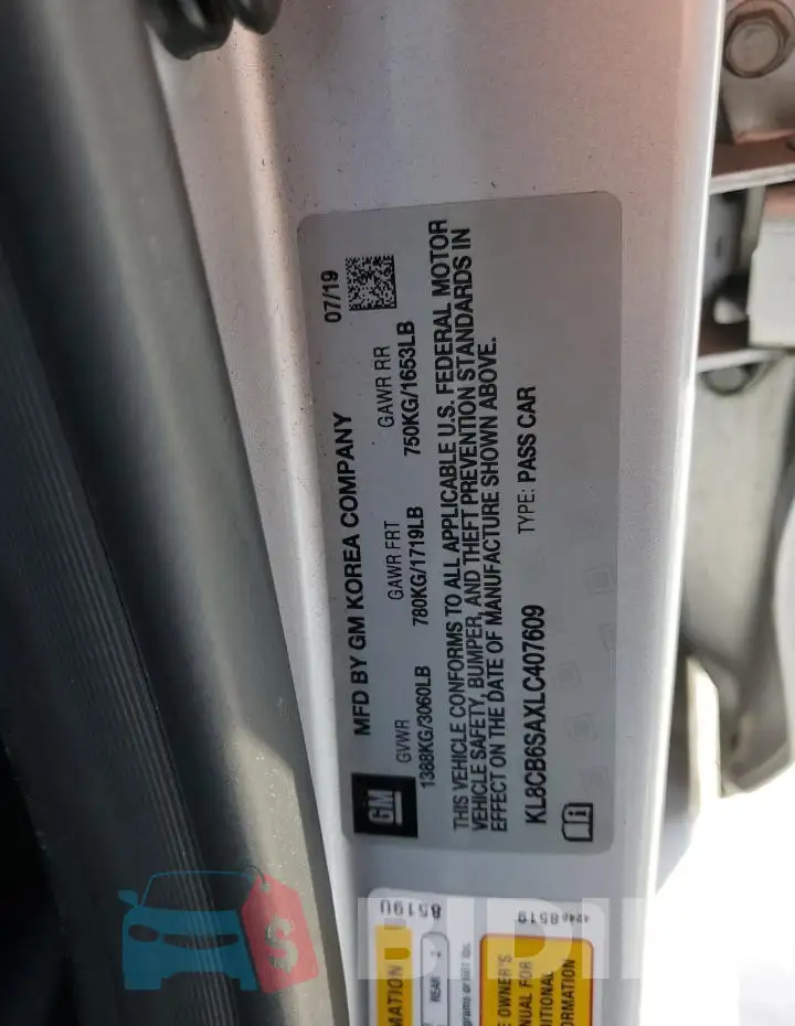 KL8CB6SAXLC407609 Photo# 12