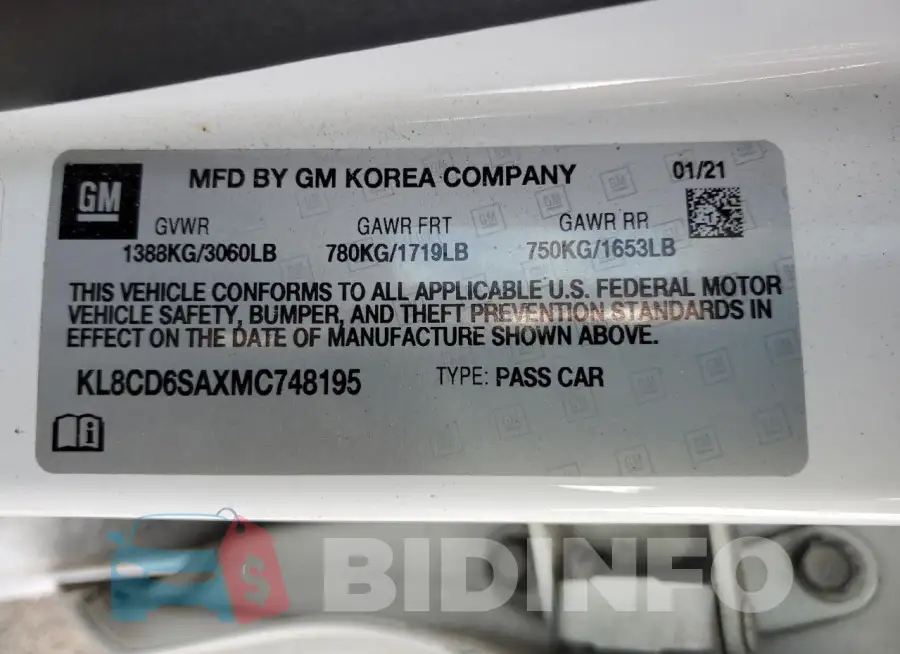 KL8CD6SAXMC748195 Photo# 12