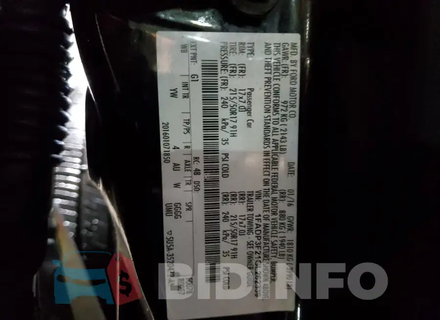 1FADP3F21GL262339 Photo# 12