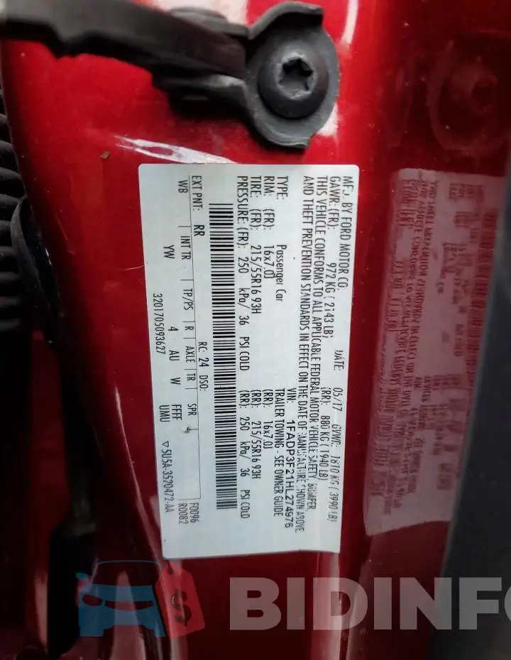 1FADP3F21HL274976 Photo# 12