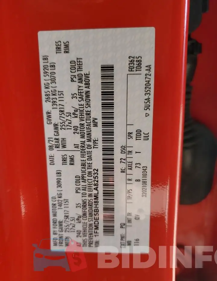 1FMDE5BH8MLA82532 Photo# 13