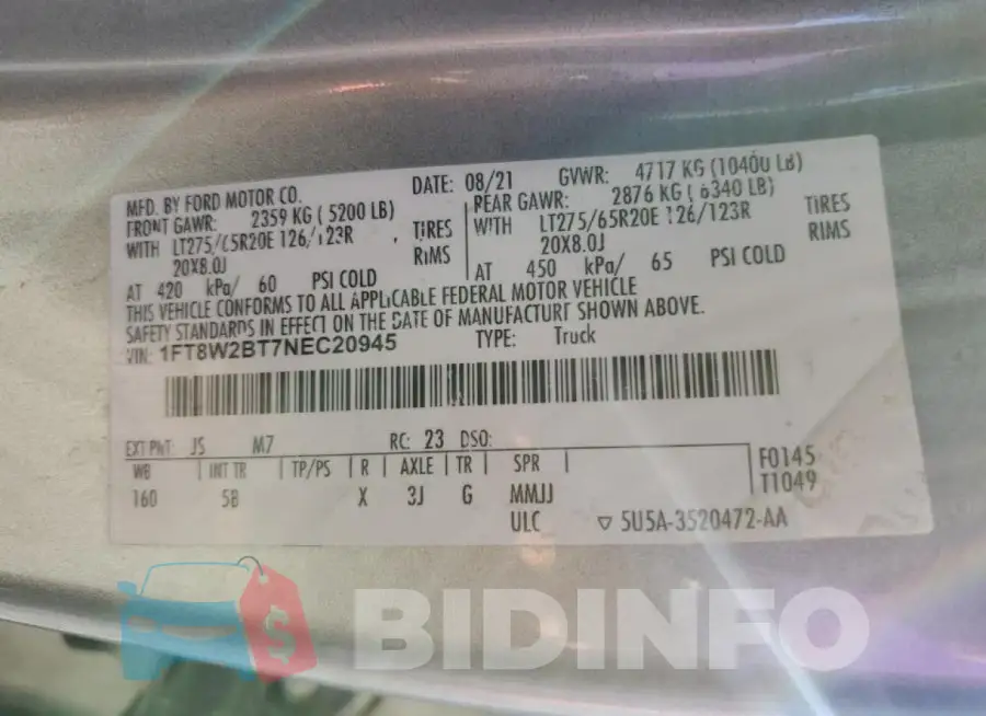 1FT8W2BT7NEC20945 Photo# 12