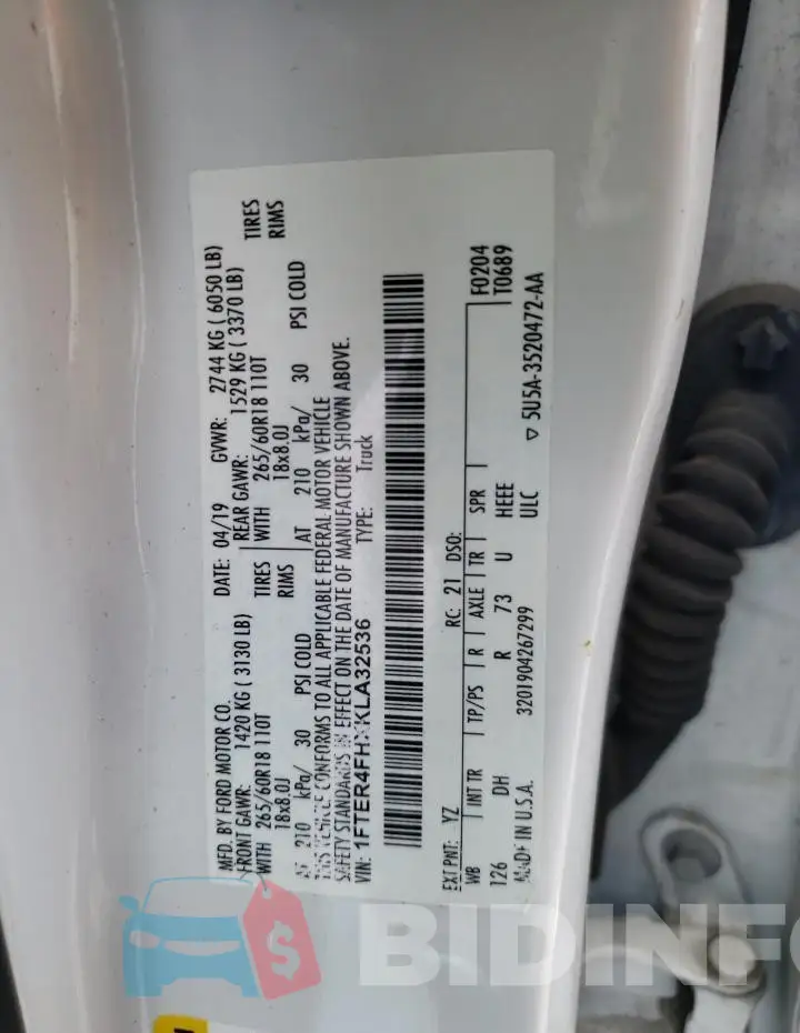 1FTER4FHXKLA32536 Photo# 13