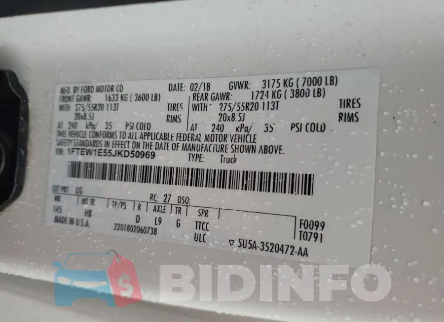 1FTEW1E55JKD50969 Photo# 12