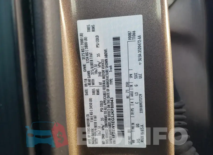 1FTEW1EG3JKF80043 Photo# 12