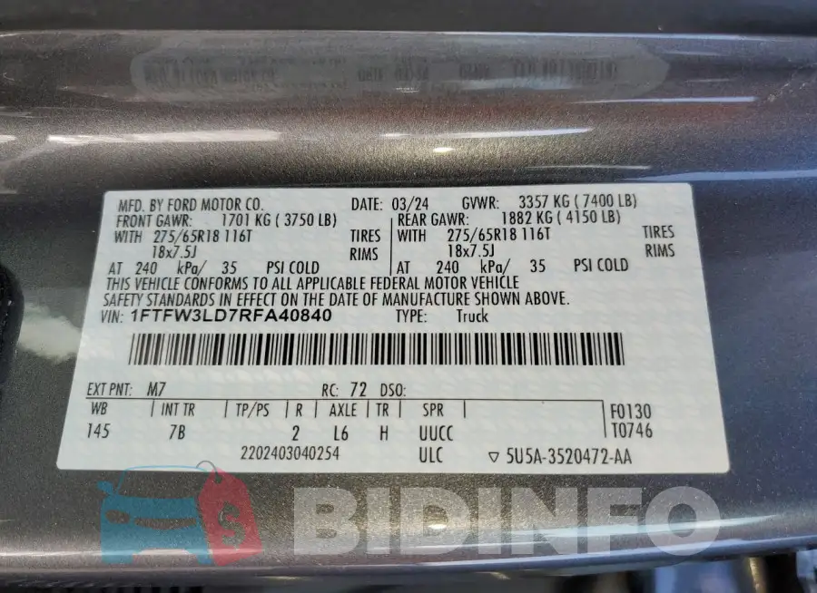 1FTFW3LD7RFA40840 Photo# 12