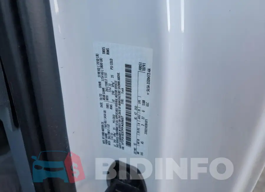 1FTFX1E57PFA05607 Photo# 12