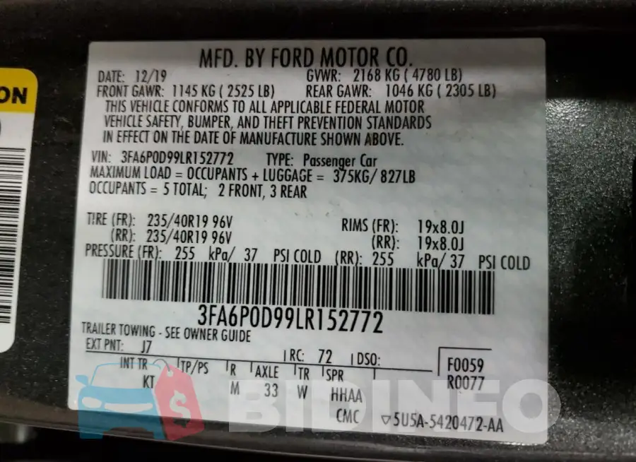 3FA6P0D99LR152772 Photo# 12