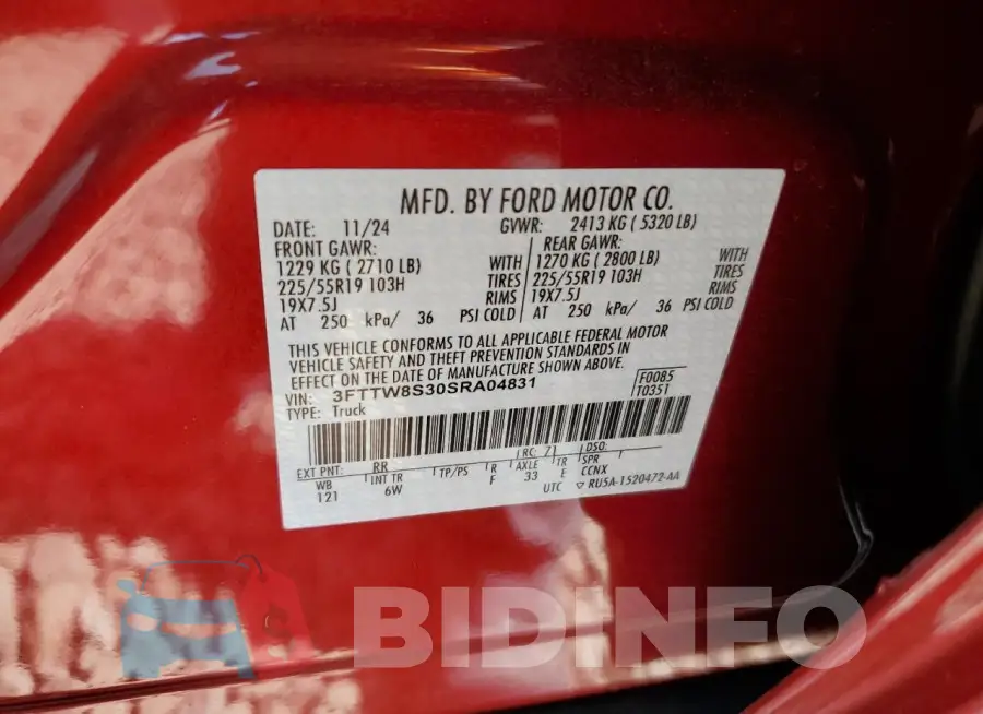 3FTTW8S30SRA04831 Photo# 12