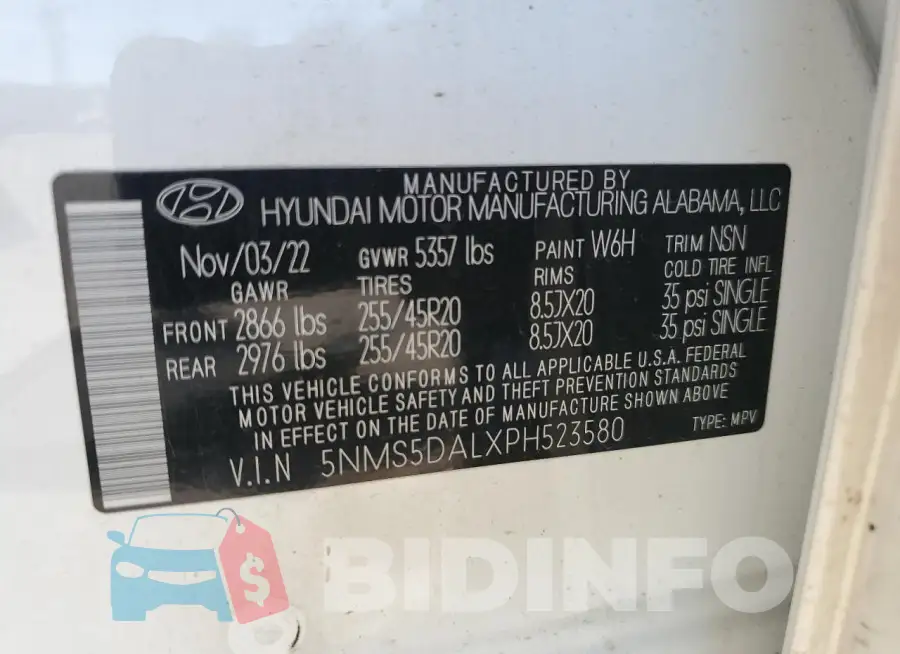 5NMS5DALXPH523580 Photo# 13
