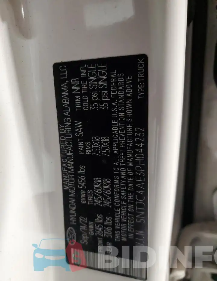 5NTJC4AE3PH044232 Photo# 12