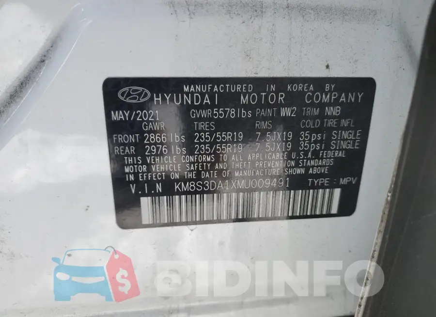 KM8S3DA1XMU009491 Photo# 13