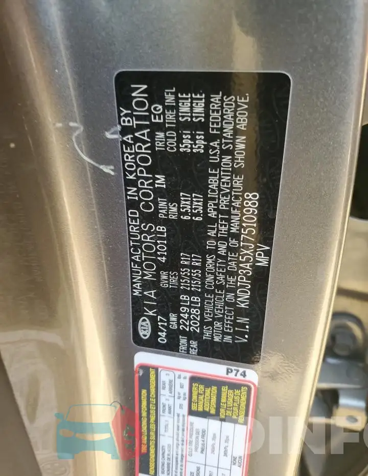 KNDJP3A5XJ7510988 Photo# 13