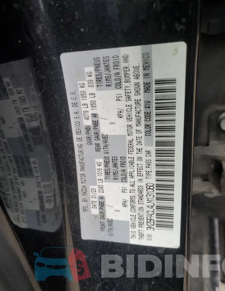 3MZBPACL4LM131060 Photo# 12