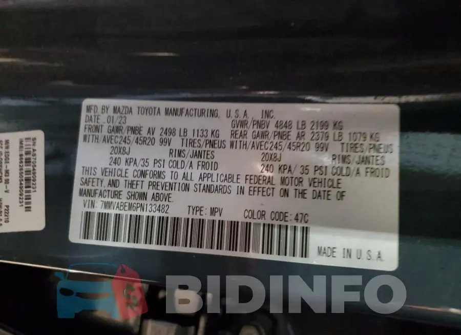7MMVABEM6PN133482 Photo# 14