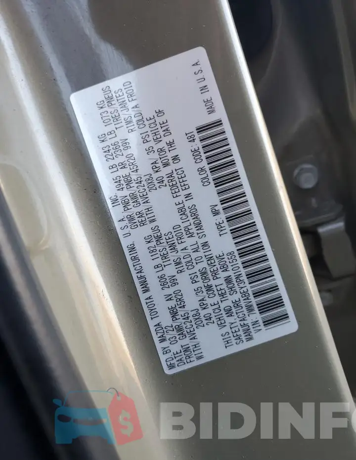 7MMVABEY3PN101558 Photo# 12