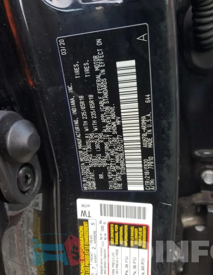 5TDHBRCH9LS501277 Photo# 12