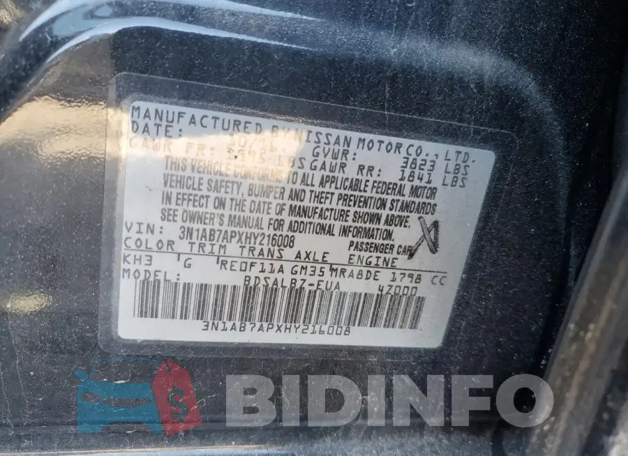 3N1AB7APXHY216008 Photo# 12