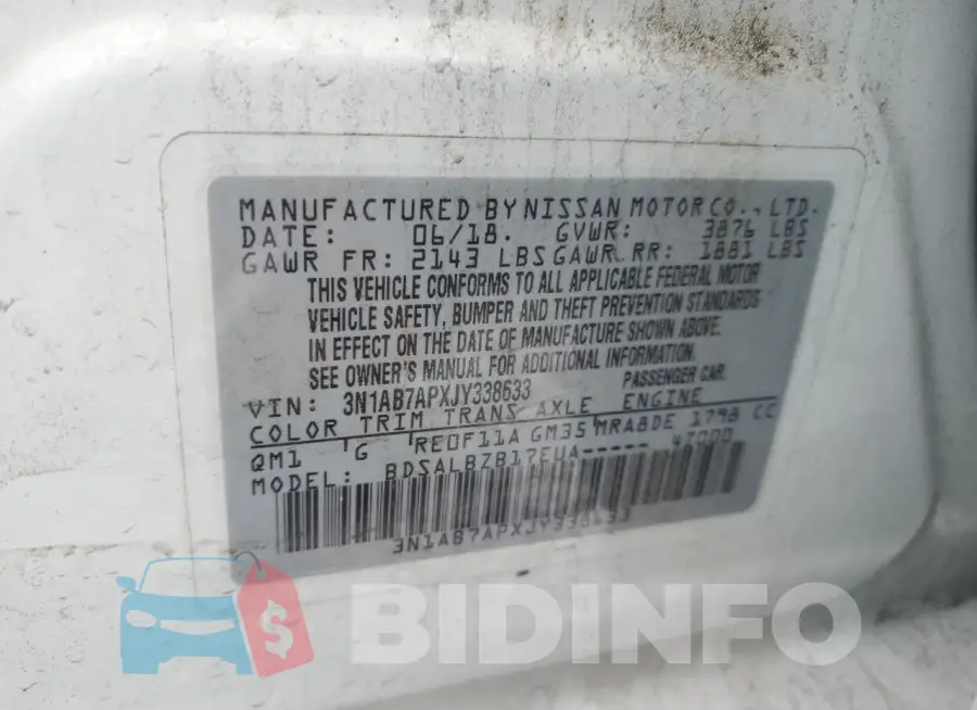 3N1AB7APXJY338633 Photo# 12