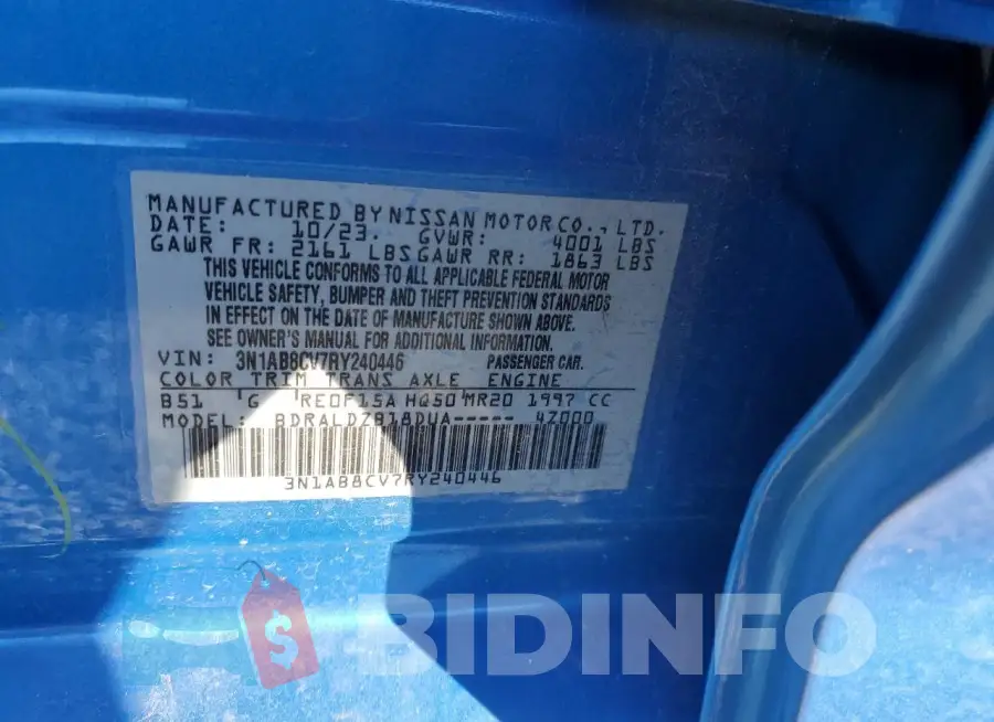 3N1AB8CV7RY240446 Photo# 12