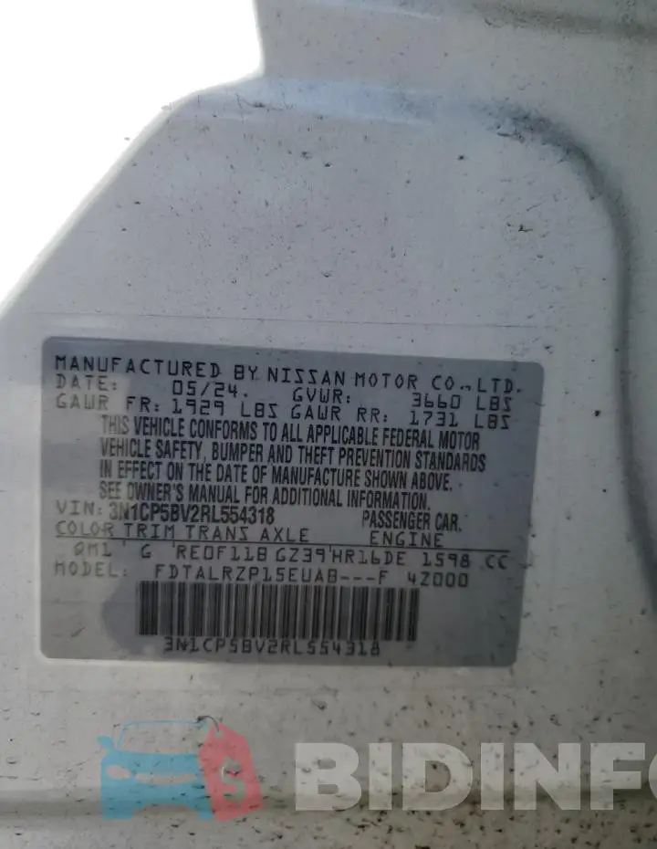 3N1CP5BV2RL554318 Photo# 12