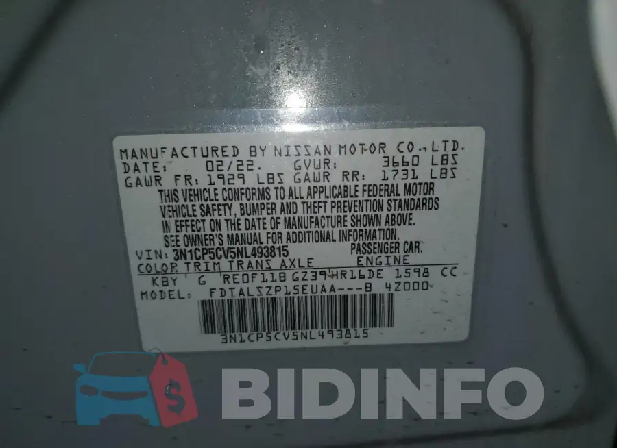 3N1CP5CV5NL493815 Photo# 12