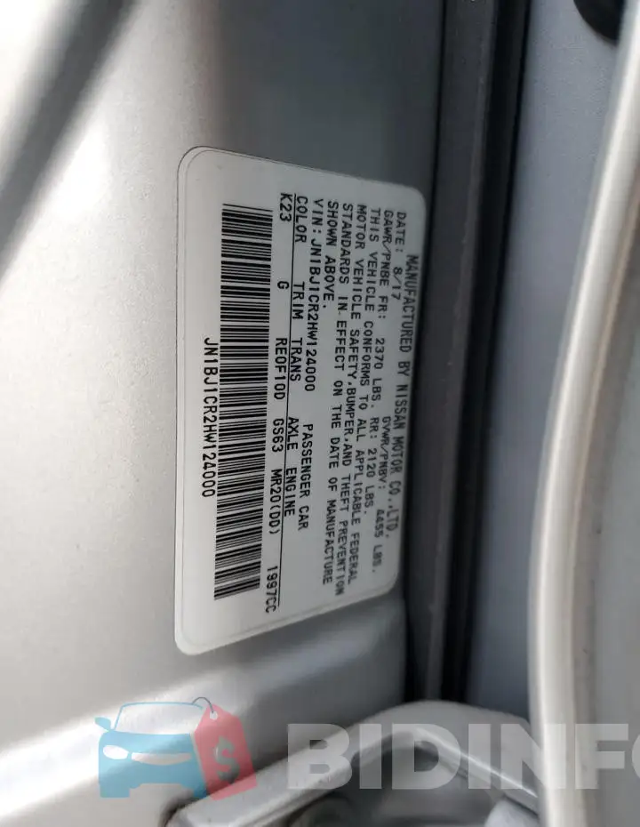 JN1BJ1CR2HW124000 Photo# 13