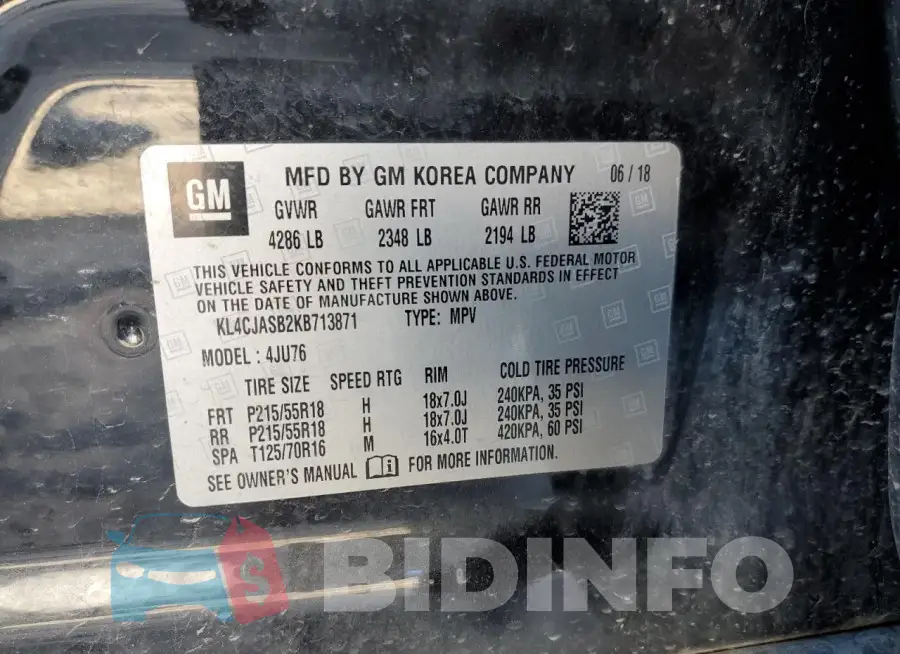 KL4CJASB2KB713871 Photo# 13