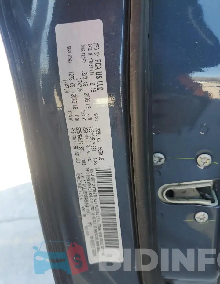 1C4PJLLB7KD406444 Photo# 14