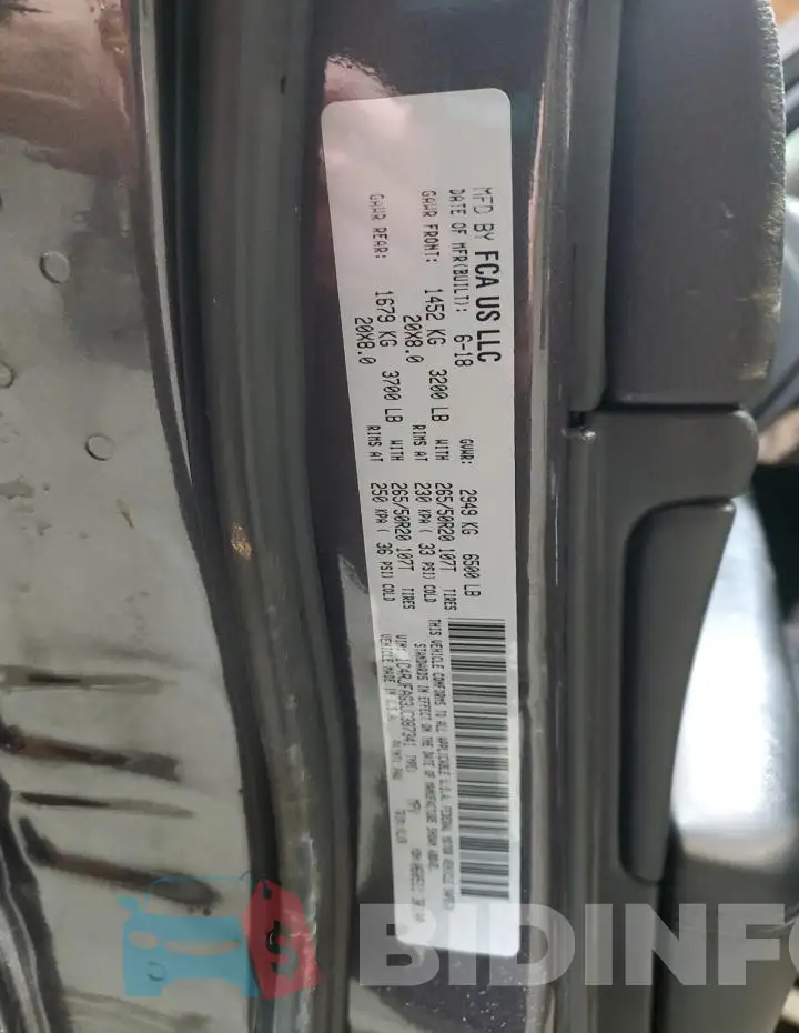 1C4RJFAG3JC387341 Photo# 14