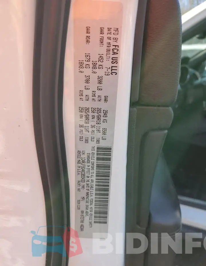 1C4RJFBG4KC855433 Photo# 13