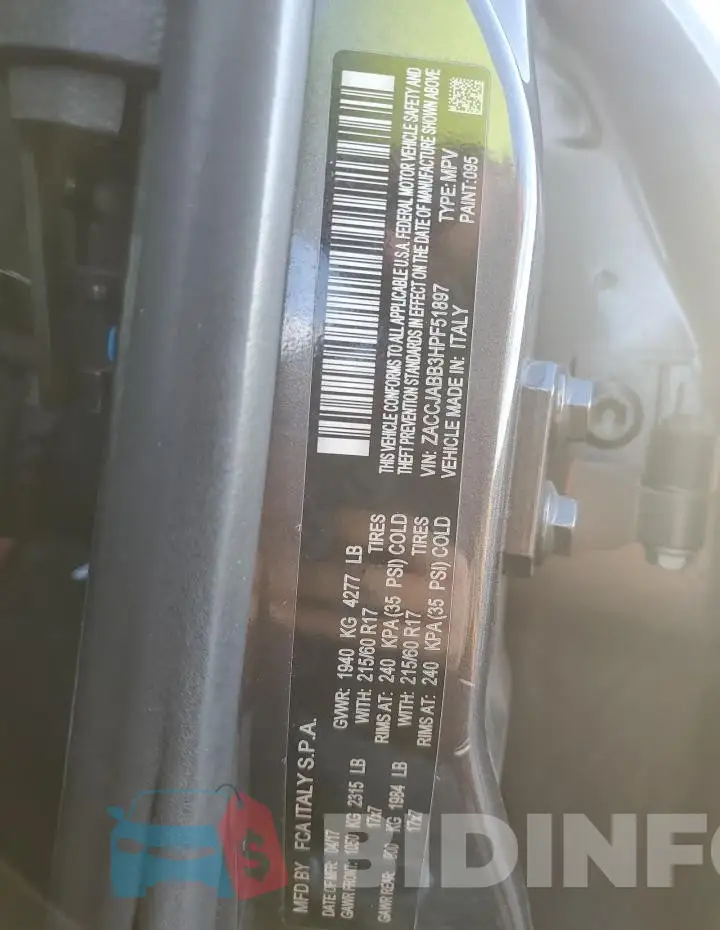 ZACCJABB3HPF51897 Photo# 13