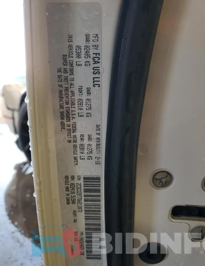 2C3CDZBT7GH213972 Photo# 12