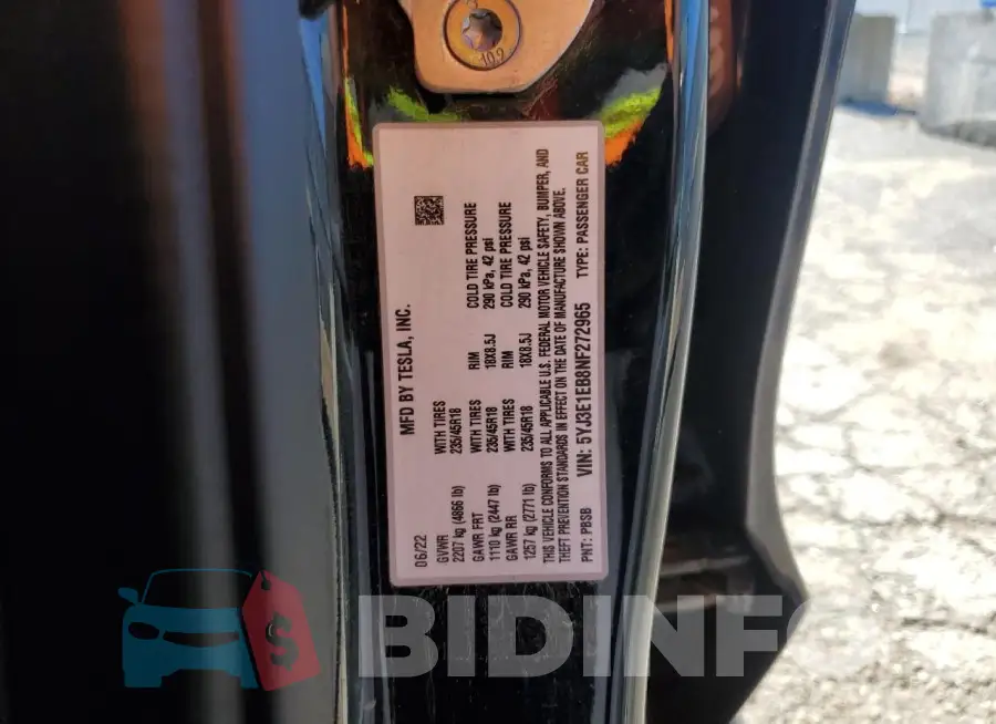5YJ3E1EB8NF272965 Photo# 12
