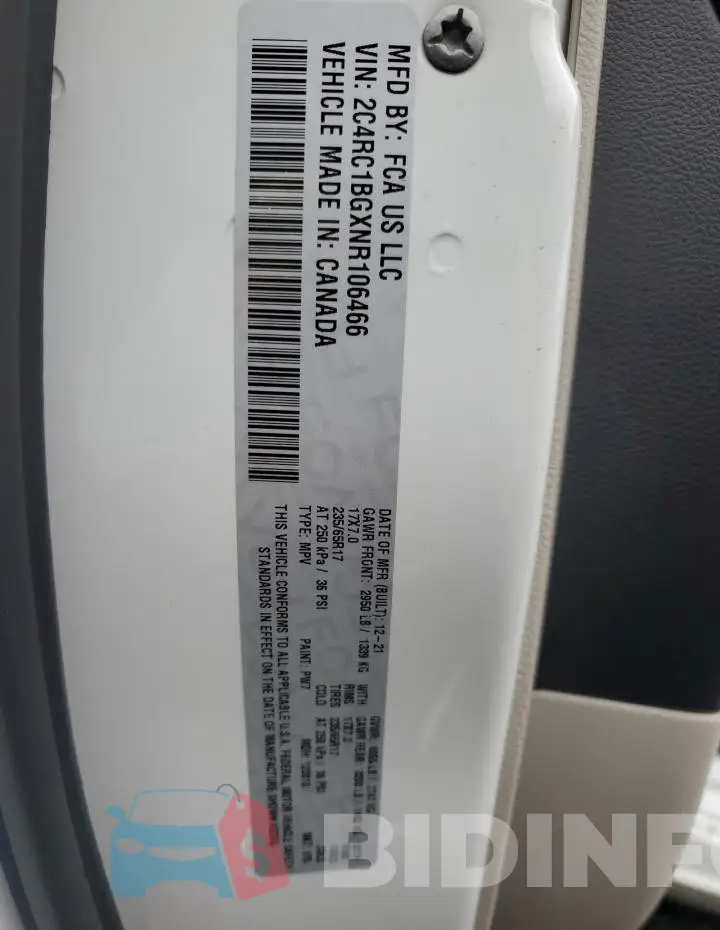 2C4RC1BGXNR106466 Photo# 13