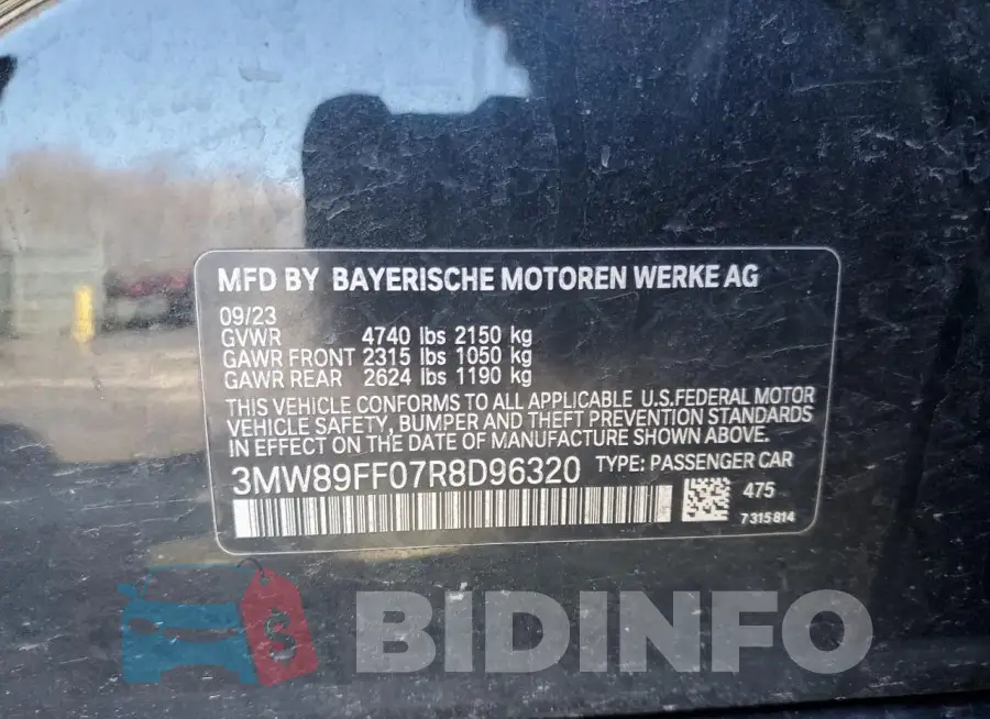 3MW89FF07R8D96320 Photo# 12