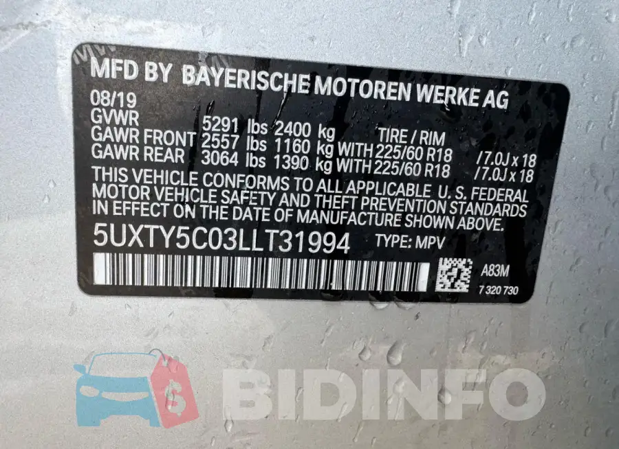 5UXTY5C03LLT31994 Photo# 10