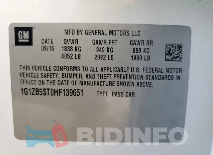 1G1ZB5ST0HF139651 Photo# 12