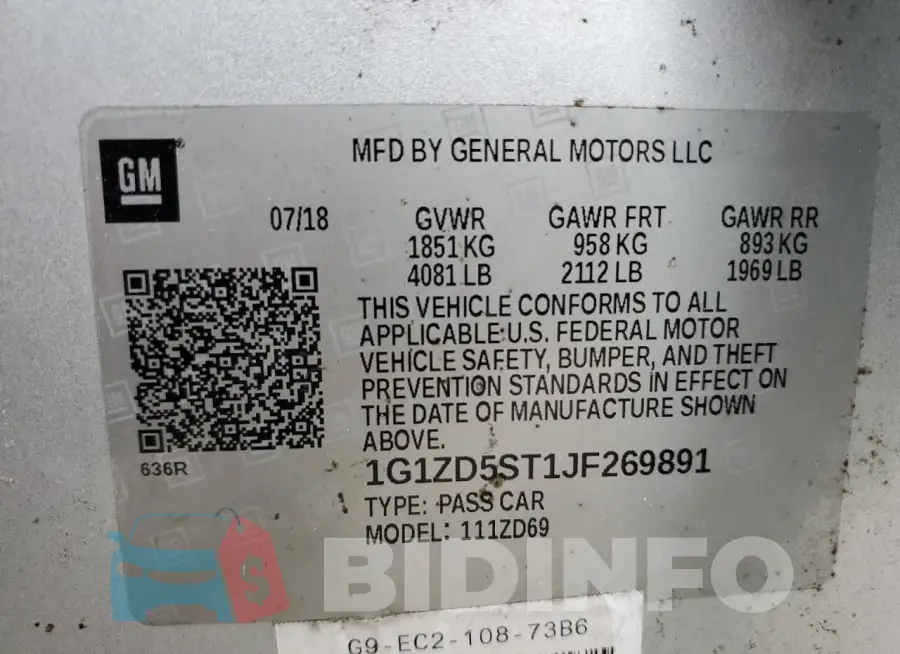 1G1ZD5ST1JF269891 Photo# 12