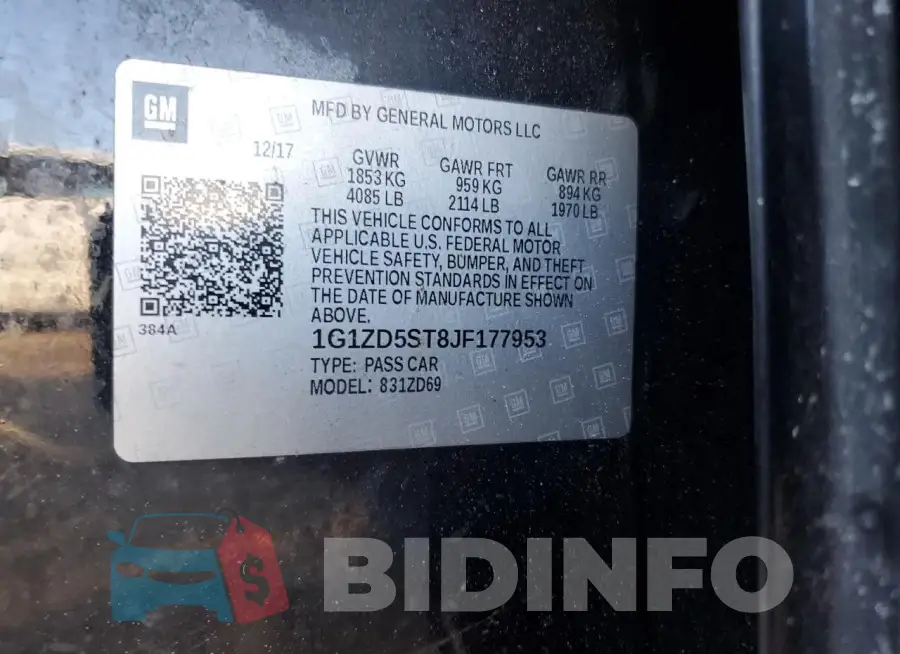 1G1ZD5ST8JF177953 Photo# 12