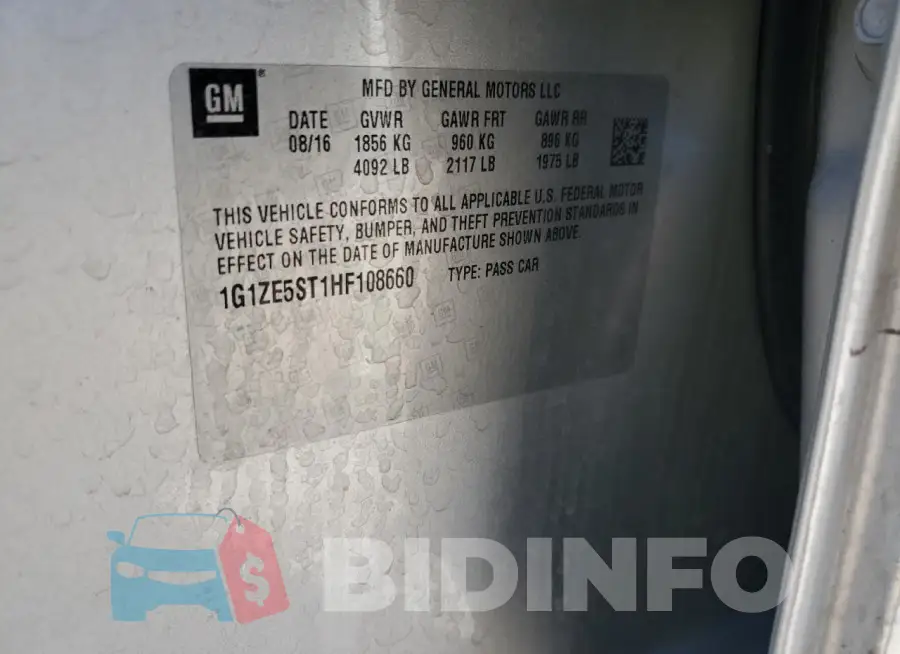 1G1ZE5ST1HF108660 Photo# 12