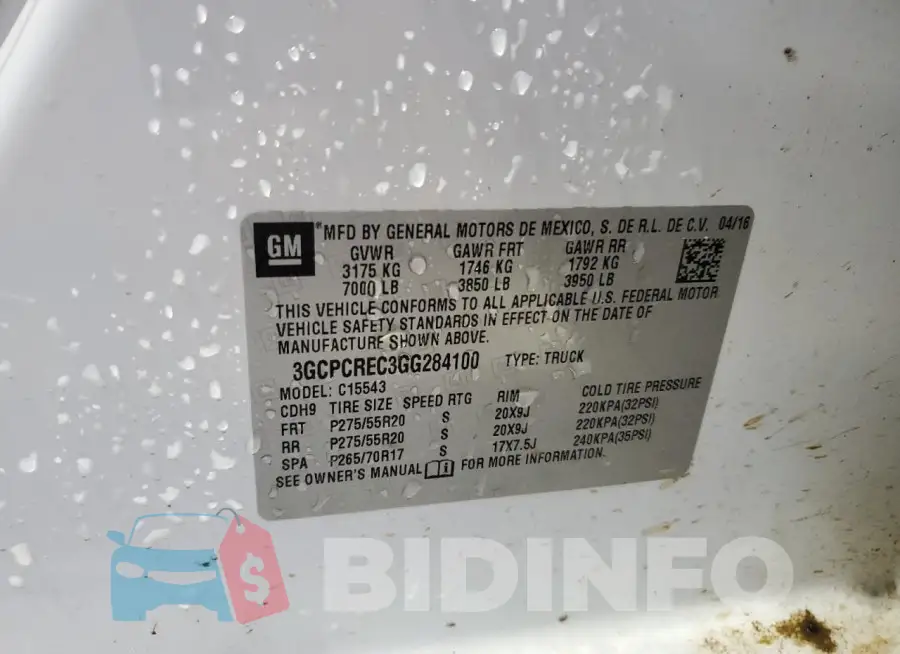 3GCPCREC3GG284100 Photo# 12